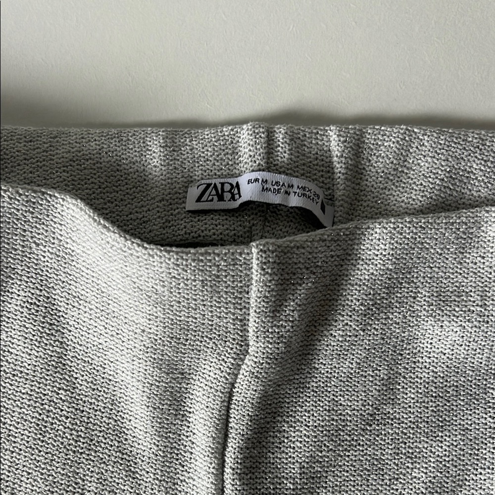 Zara glitter knit pants silver - Picture 2 of 2